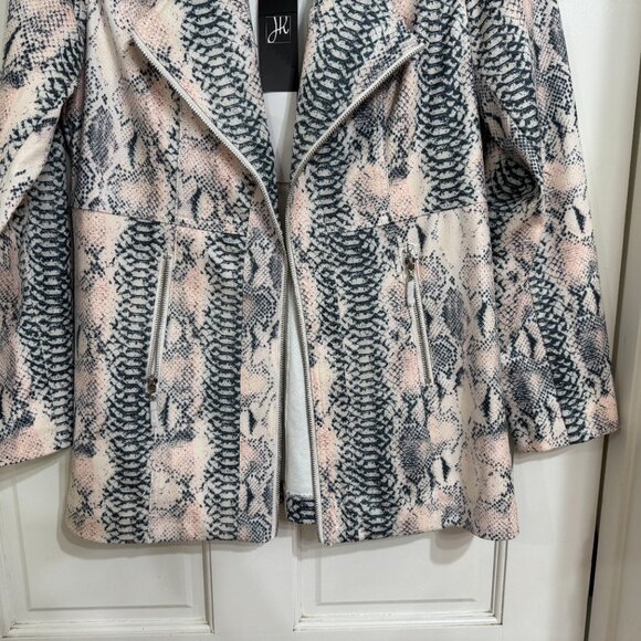 New with Tags Joseph Ribkoff Jacket Grey, Pink & White sz M - Picture 7 of 9
